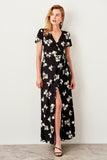 Carina Floral Print Wrap Maxi Dress