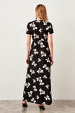 Carina Floral Print Wrap Maxi Dress