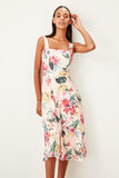 Shadow On The Sun Floral Print Midi Dress