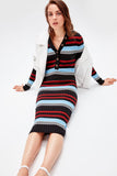 Bringing Sexy Back Stripe Bodycon Sweater Dress