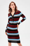 Bringing Sexy Back Stripe Bodycon Sweater Dress