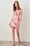 Lana Pink Floral Print Mini Dress