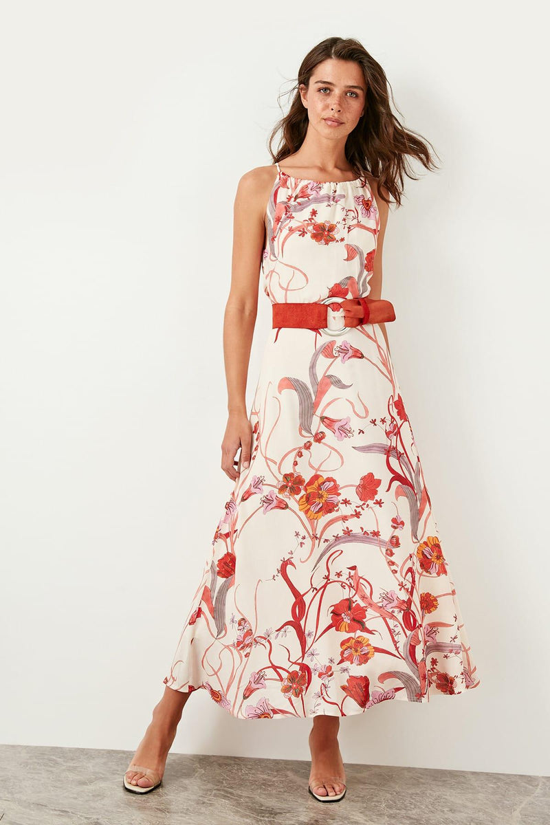 Big Adventure Ahead Printed Maxi Dress